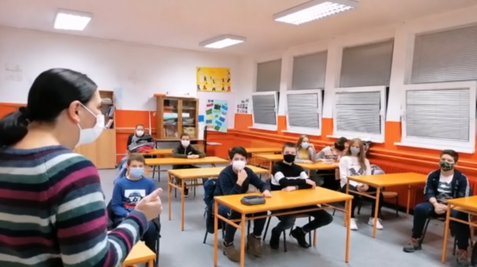 Razgovor sa učenicima tokom prezentacije